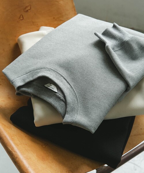 URBAN RESEARCH DOORS(アーバンリサーチドアーズ)の「ワッフルフリースクルーネックプルオーバー(Tシャツ/カットソー・メンズ・ECRU/GRAY/BLACK・M/L)」の7枚目の写真