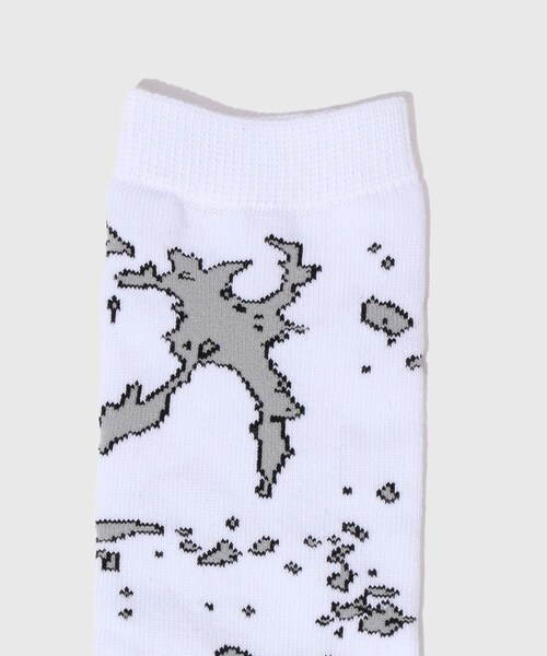ADAM ET ROPE'（アダムエロペ）の「【BAL/バル】 JACQUARD SOCKS（ソックス/靴下・メンズ・チャコール/ホワイト・F）」の5枚目の写真