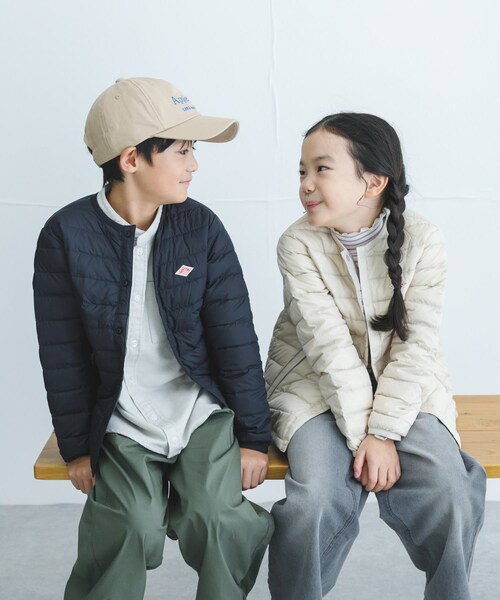 URBAN RESEARCH DOORS（アーバンリサーチドアーズ）の「DANTON　INNER DOWN CREW-NECK JACKET(KIDS)（ダウンジャケット/コート・キッズ・BLACK/OYSTER・115/135）」の15枚目の写真