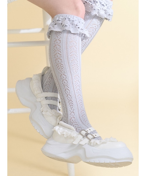 merry jenny（メリージェニー）の「frill mary jane metal sneakers（その他シューズ・レディース・オフホワイト/ブラック/ピンク・S/M/L）」の16枚目の写真