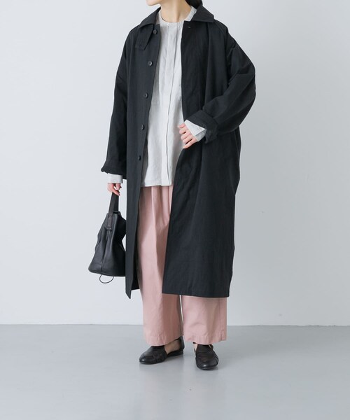 かぐれ(カグレ)の「コットンバルコート(ステンカラーコート・レディース・IVORY/BEIGE/BLACK・Free)」の14枚目の写真