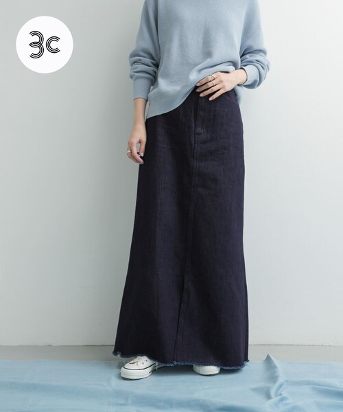 URBAN RESEARCH DOORS（アーバンリサーチドアーズ）の「Denim Flare Skirt（デニムスカート・レディース・ONE WASH/INDIGO・S/M）」の3枚目の写真