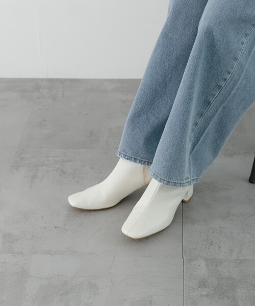 URBAN RESEARCH（アーバンリサーチ）の「『MADE IN JAPAN』スクエアトゥブーツ（ブーツ・レディース・IVORY/BLACK/BROWN・36/37/38）」の9枚目の写真
