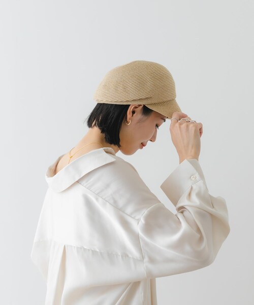 RODE SKO（ロデスコ）の「洗えるたためるキャスケット（キャスケット・レディース・NATURAL/BEIGE/BLACK・one）」の13枚目の写真