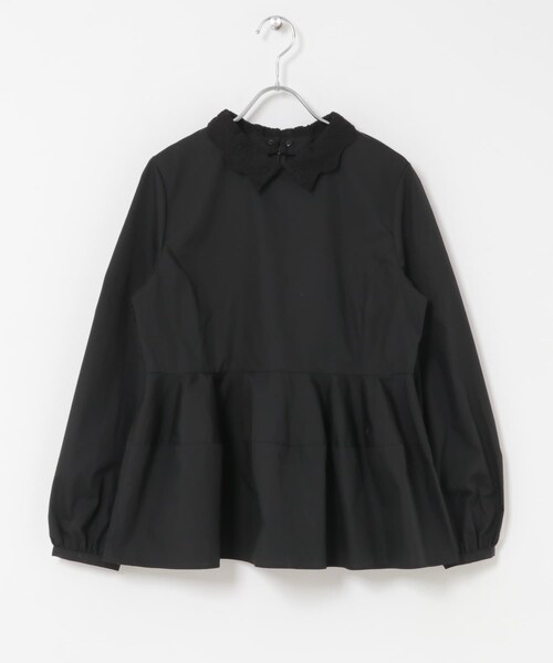 URBAN RESEARCH ROSSO（アーバンリサーチロッソ）の「レース襟付きペプラムフォルムブラウス（シャツ/ブラウス・レディース・WHITE/BLACK・Free）」の6枚目の写真