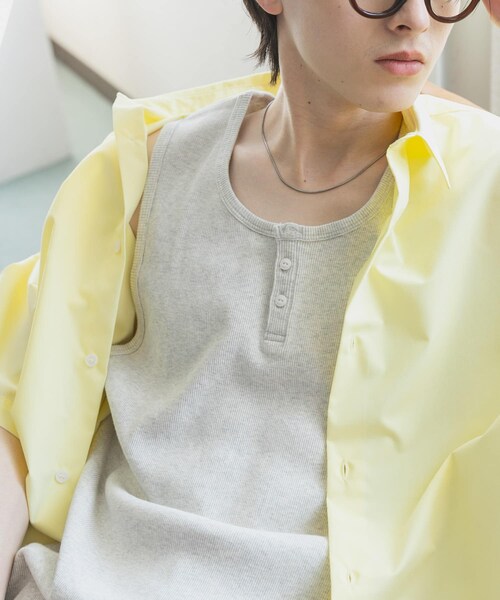 SENSE OF PLACE by URBAN RESEARCH（センスオブプレイスバイアーバンリサーチ）の「『別注』Healthknit×SENSE OF PLACE　タンクトップ（タンクトップ・メンズ・WHITE/BLACK/OATMEAL・M/L）」の16枚目の写真