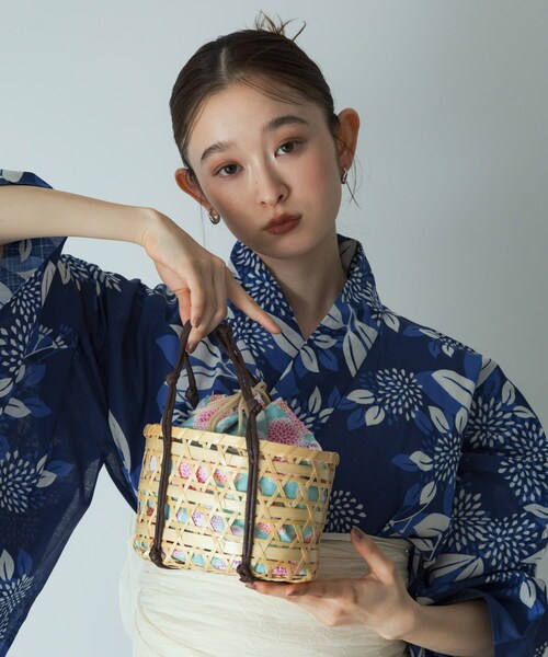 SENSE OF PLACE by URBAN RESEARCH（センスオブプレイスバイアーバンリサーチ）の「カゴキンチャクバッグA（かごバッグ・レディース・BEIGE・one）」の4枚目の写真