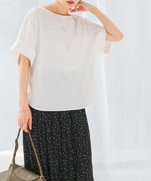 URBAN RESEARCH ROSSO（アーバンリサーチロッソ）の「UVカットデザインスリーブプルオーバー（Tシャツ/カットソー・レディース・OFF WHITE/MOCHA/YELLOW/NAVY・FREE）」の8枚目の写真