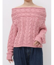 POLO BCS | 【POLO BCSコラボ】ケーブルオフショルニットプルオーバー(ニット/セーター)