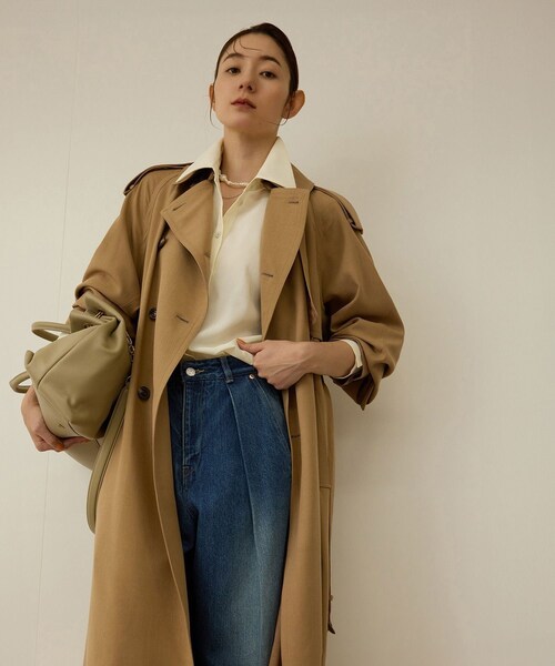 ROPE'(ロペ)の「MANTECO(マンテコ) テンセルウールトレンチコート(トレンチコート・レディース・ベージュ・36/38)」の9枚目の写真