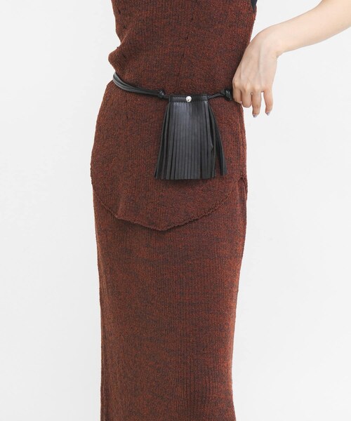 KBF（ケイビーエフ）の「フリンジマルチアクセサリー（ポーチ・レディース・BLACK/IVORY・One）」の18枚目の写真