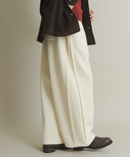 SENSE OF PLACE by URBAN RESEARCH（センスオブプレイスバイアーバンリサーチ）の「スウェットタックワイドパンツ（その他パンツ・メンズ・IVORY/BLACK/GRAY・M/L）」の7枚目の写真