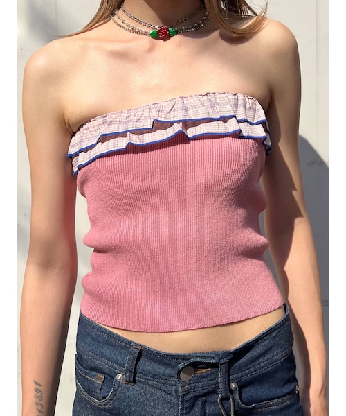 PAMEO POSE（パメオポーズ）の「Perfect Bare Top（その他トップス・レディース・ブラック/ピンク/グリーン・F）」の17枚目の写真