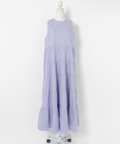 THE GOODLAND MARKET（ザグッドランドマーケット）の「FANAKA　Poplin tiered dress（ワンピース・レディース・58BRN/BLACK/024BLU・FREE）」の16枚目の写真