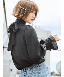 jouetie | キャンディースリーブリボンタイブラウス(シャツ/ブラウス)