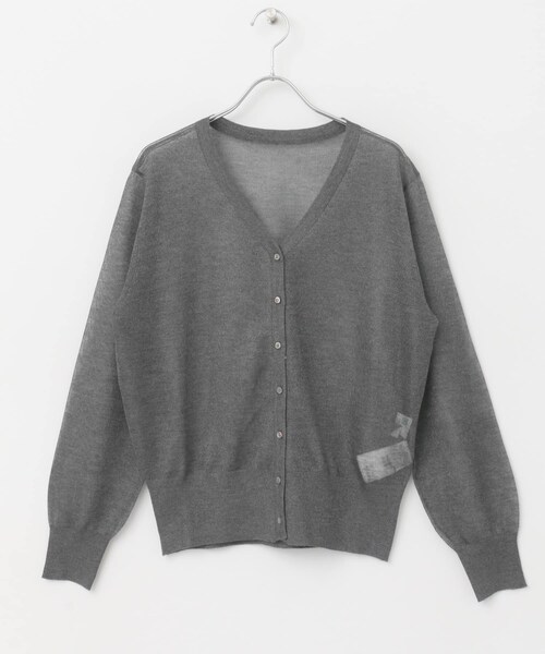 SENSE OF PLACE by URBAN RESEARCH（センスオブプレイスバイアーバンリサーチ）の「シアーメランジラメカーディガン（カーディガン/ボレロ・レディース・CHARCOAL/YELLOW/ORANGE・one）」の10枚目の写真