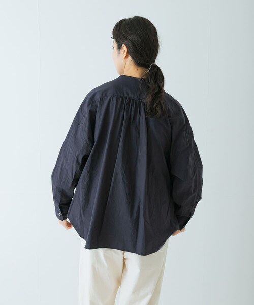 かぐれ（カグレ）の「コットンフリルワイドシャツ（シャツ/ブラウス・レディース・OFF/NAVY・Free）」の15枚目の写真