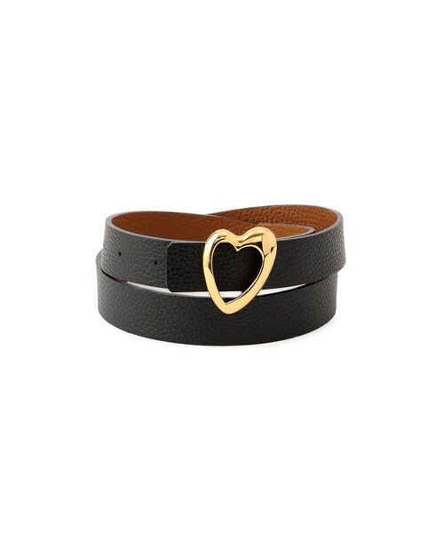 ADAM ET ROPE'(アダムエロペ)の「【A VACATION(ア バケーション)】OPEN HEART25 BLACK×BROWN(ベルト・レディース・ゴールド/シルバー・F)」の4枚目の写真