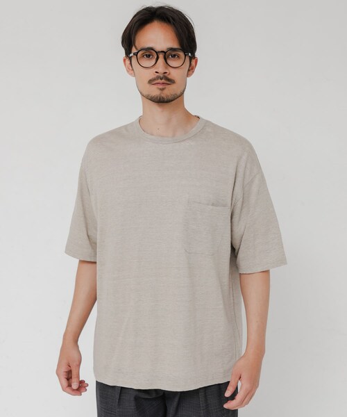 URBAN RESEARCH(アーバンリサーチ)の「『別注』YLEVE×URBAN RESEARCH LINEN POCKET T-SHIRTS(Tシャツ/カットソー・メンズ・BRIC/CHARCOAL/ECRU・4/5)」の6枚目の写真