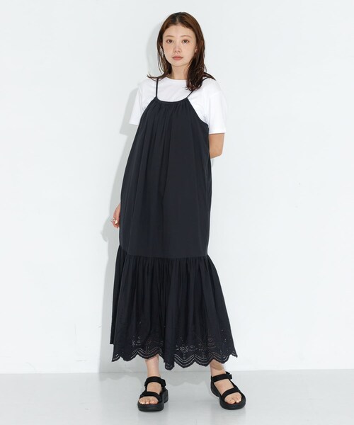 URBAN RESEARCH Sonny Label（アーバンリサーチサニーレーベル）の「シフリーコットンキャミワンピース（ワンピース・レディース・ブラウン/ブラック/オフ・FREE）」の19枚目の写真