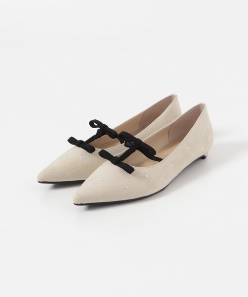 RODE SKO（ロデスコ）の「2センチダブルリボンヒールパンプス（パンプス・レディース・BLACK/OFF・36/37/38）」の16枚目の写真