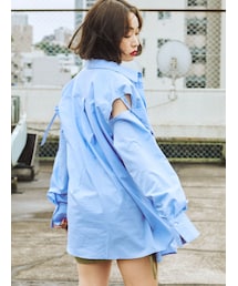 jouetie | スリットスリーブルーズシャツ(シャツ/ブラウス)