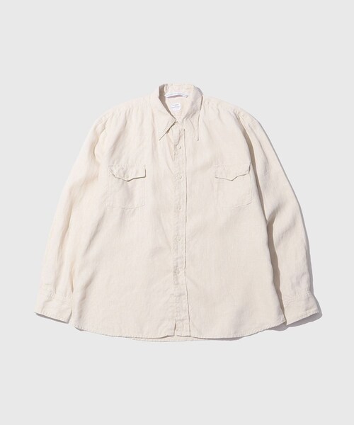 ADAM ET ROPE'(アダムエロペ)の「【NECESSARY or UNNECESSARY/ネセサリーオアアンネセサリー】WW SHIRT(シャツ/ブラウス・メンズ・ホワイト系/オリーブ・L/XL)」の2枚目の写真