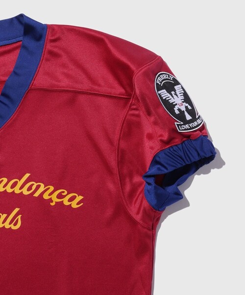 ADAM ET ROPE'(アダムエロペ)の「【LIBRIO MENDONCA/リブリオ メンドンサ】 AMERICAN FOOTBALL TOP(Tシャツ/カットソー・メンズ・ブラック/レッド・L/M)」の8枚目の写真