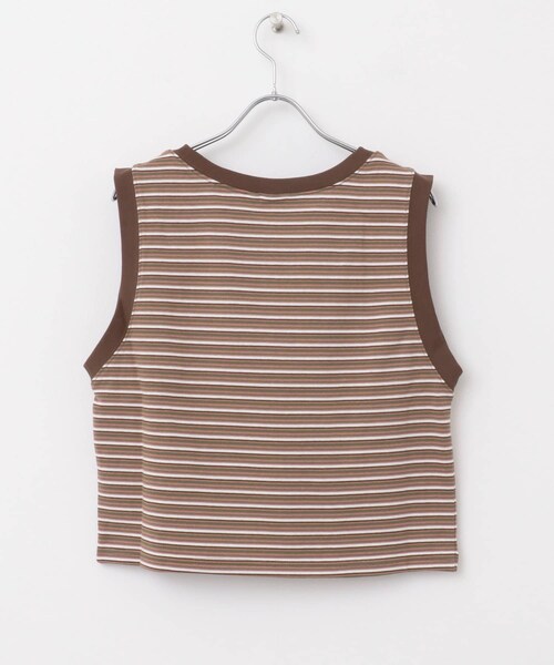 URBAN RESEARCH DOORS（アーバンリサーチドアーズ）の「BORDER BUSTIER（タンクトップ・レディース・GREY MULTI/BROWNMULTI/別注RED・M）」の16枚目の写真