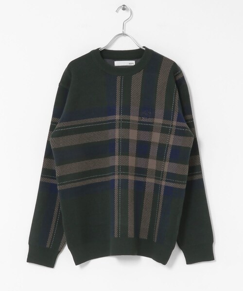 URBAN RESEARCH Sonny Label（アーバンリサーチサニーレーベル）の「OOPS　ビッグチェックニット（ニット/セーター・メンズ・BLACK/BEIGE/GREEN・M/L/XL）」の17枚目の写真