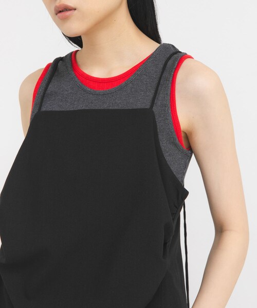 KBF(ケイビーエフ)の「レイヤードSETタンクトップ(タンクトップ・レディース・OFF×BLUE/BLK×GREEN/CCL×RED・One)」の21枚目の写真