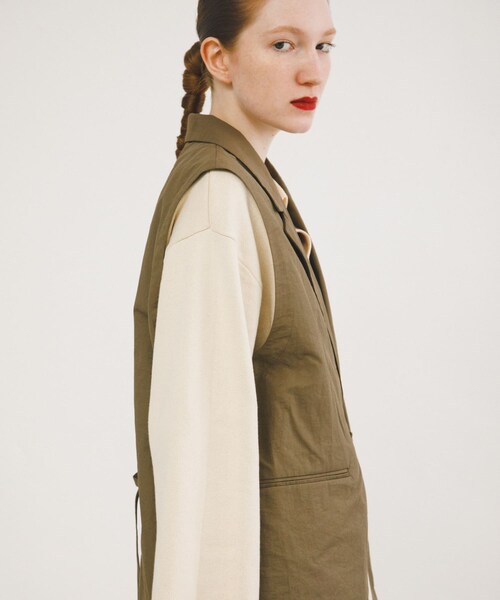 LAATO（ラート）の「sweat style polo knit（ニット/セーター・レディース・クリーム/チョコレート・FREE）」の5枚目の写真