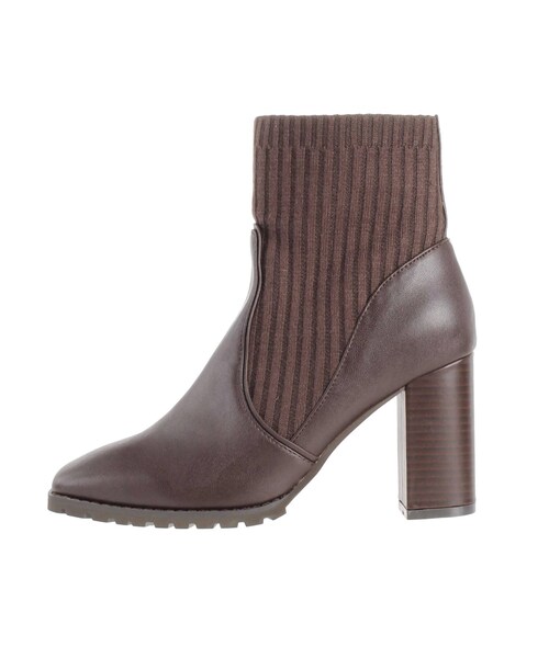 MERCURYDUO（マーキュリーデュオ）の「ソックスタイプショートブーツ（ブーツ・レディース・ブラウン/ベージュ/ブラック/ダークブラウン/カーキ・38/36）」の7枚目の写真