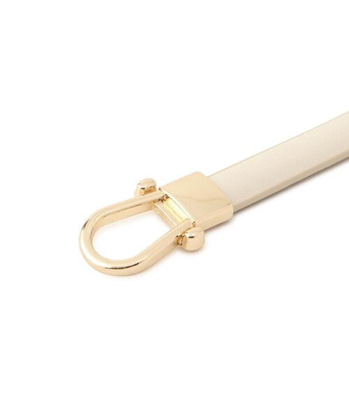 ROPE' PICNIC(ロペピクニック)の「10mmスムースくるみビットバックルスライドベルト(ベルト・レディース・ブラック/キナリ・F)」の10枚目の写真