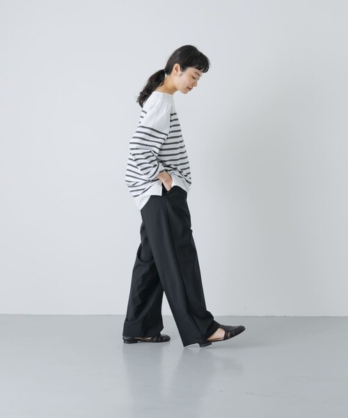 かぐれ（カグレ）の「ORCIVAL　BOAT NECK LONG-SLEEVE PULLOVER（Tシャツ/カットソー・レディース・BLUE/STEEL GREY・6）」の11枚目の写真