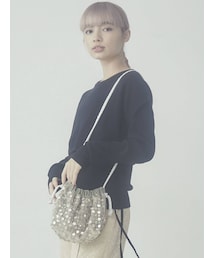 merry jenny | flowerスパンコールポシェット(ショルダーバッグ)