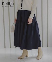 Petitjo | 小さいサイズ　タフタギャザーティアードスカート　低身長さん・小柄女性(スカート)