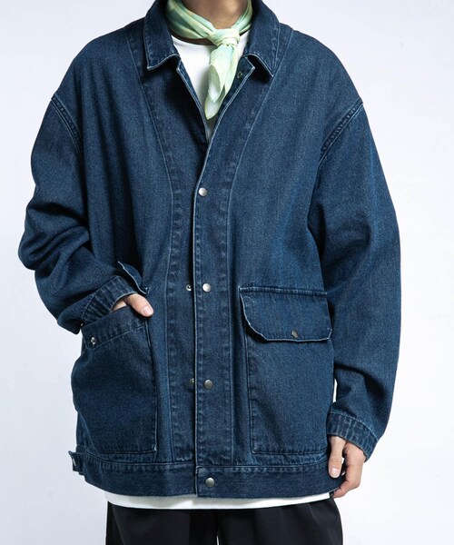 EKAL（エカル）の「デニムカバーオール（カバーオール・メンズ・ブルー・M/L）」の11枚目の写真