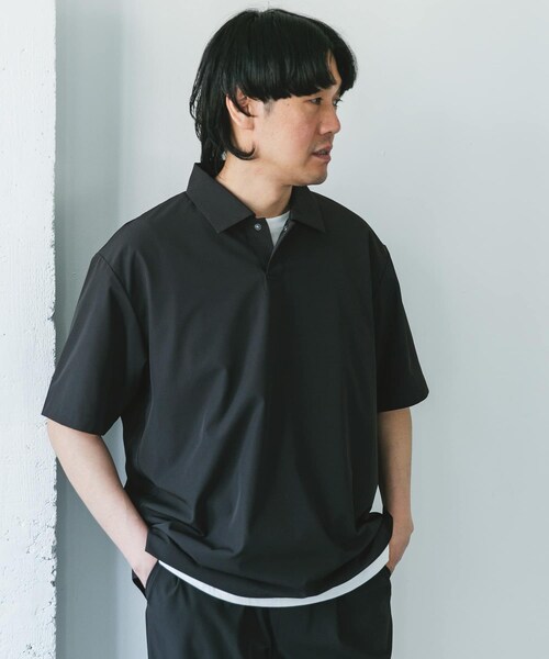 URBAN RESEARCH DOORS(アーバンリサーチドアーズ)の「『UR TECH』サマシェア ポロシャツ(ポロシャツ・メンズ・CHARCOAL/L.BLUE/BLACK・M/L/XL)」の18枚目の写真
