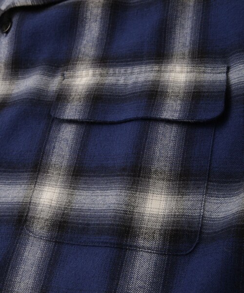 Saturdays NYC（サタデーズ ニューヨークシティ ）の「Marco Ombre Check  LS Shirt（シャツ/ブラウス・レディース・オリーブ/ブルー・L/M/S/XL）」の14枚目の写真