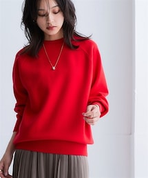 nissen | スウェットライクラグランニット(ニット/セーター)