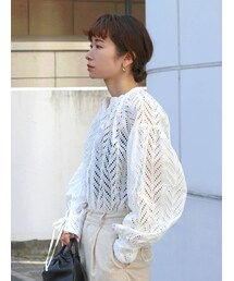 Ungrid | カットワークボリュームスリーブブラウス(シャツ/ブラウス)