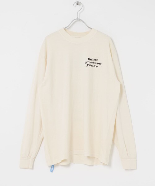 THE GOODLAND MARKET（ザグッドランドマーケット）の「Western Hydrodynamic Research　ANDRE T-SHIRTS（Tシャツ/カットソー・メンズ・NATURAL/NAVY・L/XL）」の4枚目の写真