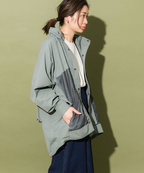 EKAL（エカル）の「別注ナイロンメッシュブルゾン（ブルゾン・レディース・BEIGE/F GREY・S/M）」の7枚目の写真