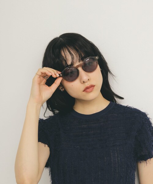 KBF（ケイビーエフ）の「ボストンフレームサングラス（メガネ・レディース・BLUE GRAY/GREEN/BROWN・one）」の9枚目の写真