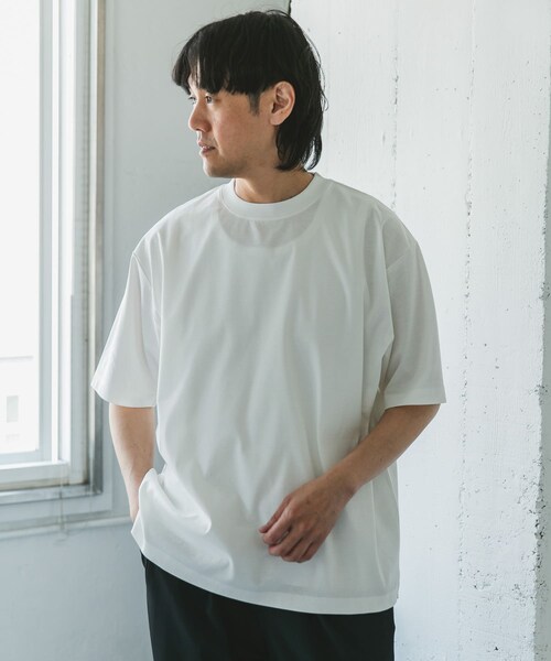 URBAN RESEARCH DOORS(アーバンリサーチドアーズ)の「『UR TECH』サマシェア クルーネックTシャツ(Tシャツ/カットソー・メンズ・WHITE/L.BLUE/BLACK×GRY/BLACK・M/L/XL)」の19枚目の写真