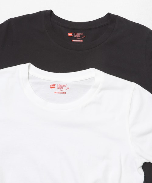URBAN RESEARCH（アーバンリサーチ）の「HANES　2P クルーネックTシャツ（Tシャツ/カットソー・レディース・BEG/WHT/ASSORT・M）」の2枚目の写真