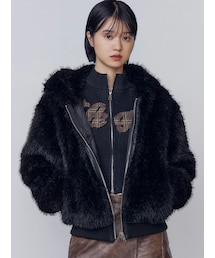 EMODA | フードフェイクファーブルゾン(ブルゾン)