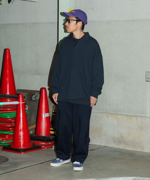 URBAN RESEARCH(アーバンリサーチ)の「『UR TECH』Wide Dad Dad TECH ポロプルオーバー(ポロシャツ・メンズ・D.NAVY/CHARCOAL・1/2)」の22枚目の写真