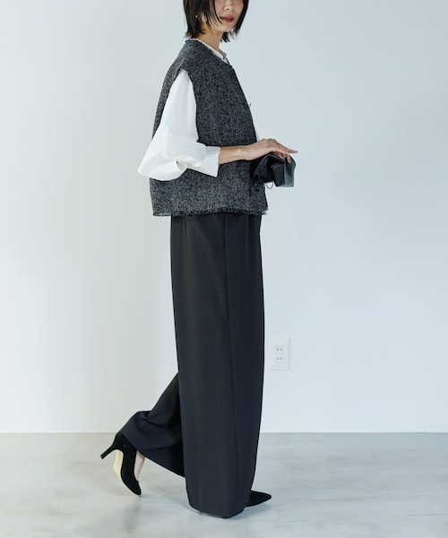 CHIGNON　ツイードショートベスト